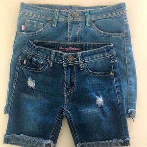 ⭐️ Two pairs of girls Tommy Bahama denim jean shorts size 10 and 12
